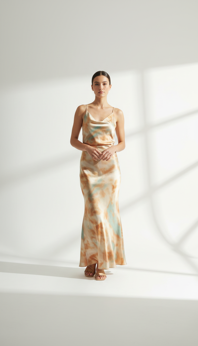 Golden Hour Silk Maxi Skirt